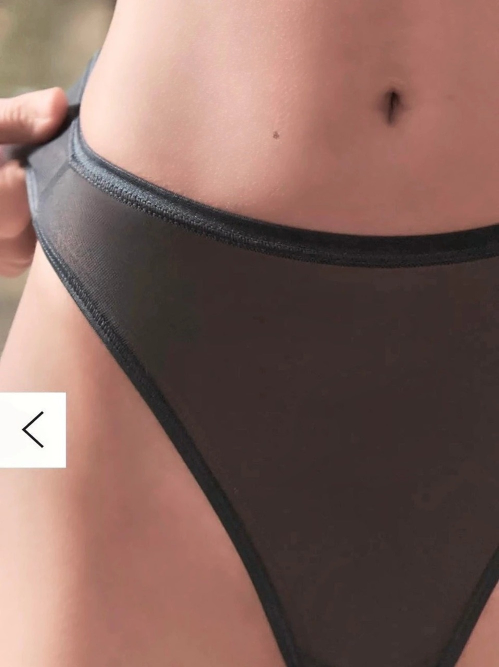 Cosabella Soire Confidence Mesh satin trimmed bikini panty Charcoal gray NWT M